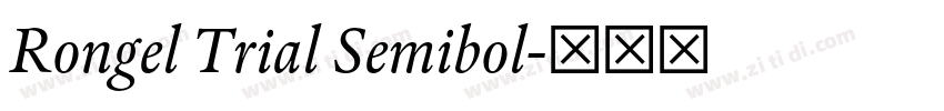 Rongel Trial Semibol字体转换